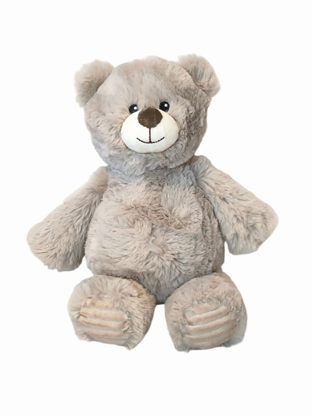 Spark Create Imagine Gray Bear Lovey Rattle Stuffed Plush Toy 14"
